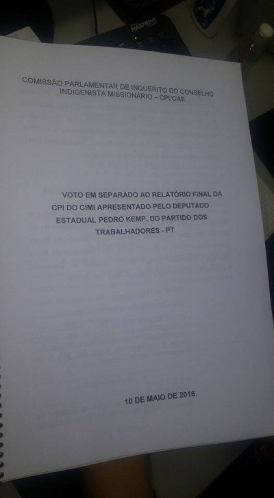 CPI do CIMI: Pedro Kemp contesta conclusão e apresenta relatório paralelo