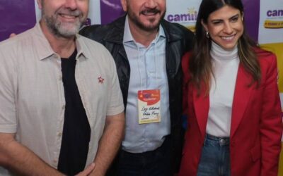 Com Marcelo Freixo, pré-candidatura de Camila Jara movimento Partido dos Trabalhadores da Capital